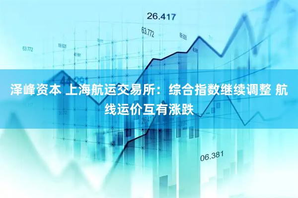 泽峰资本 上海航运交易所：综合指数继续调整 航线运价互有涨跌