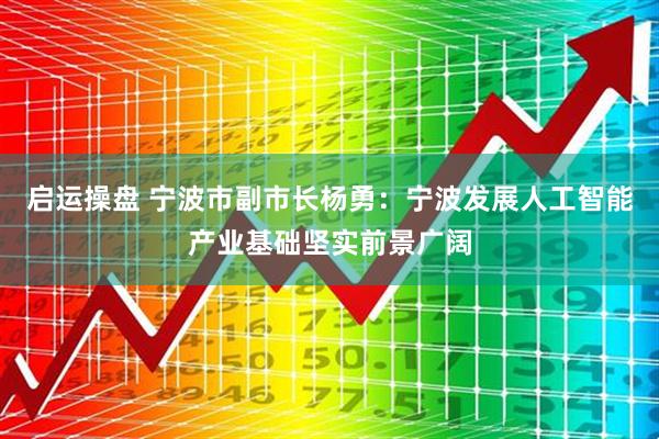启运操盘 宁波市副市长杨勇：宁波发展人工智能产业基础坚实前景广阔